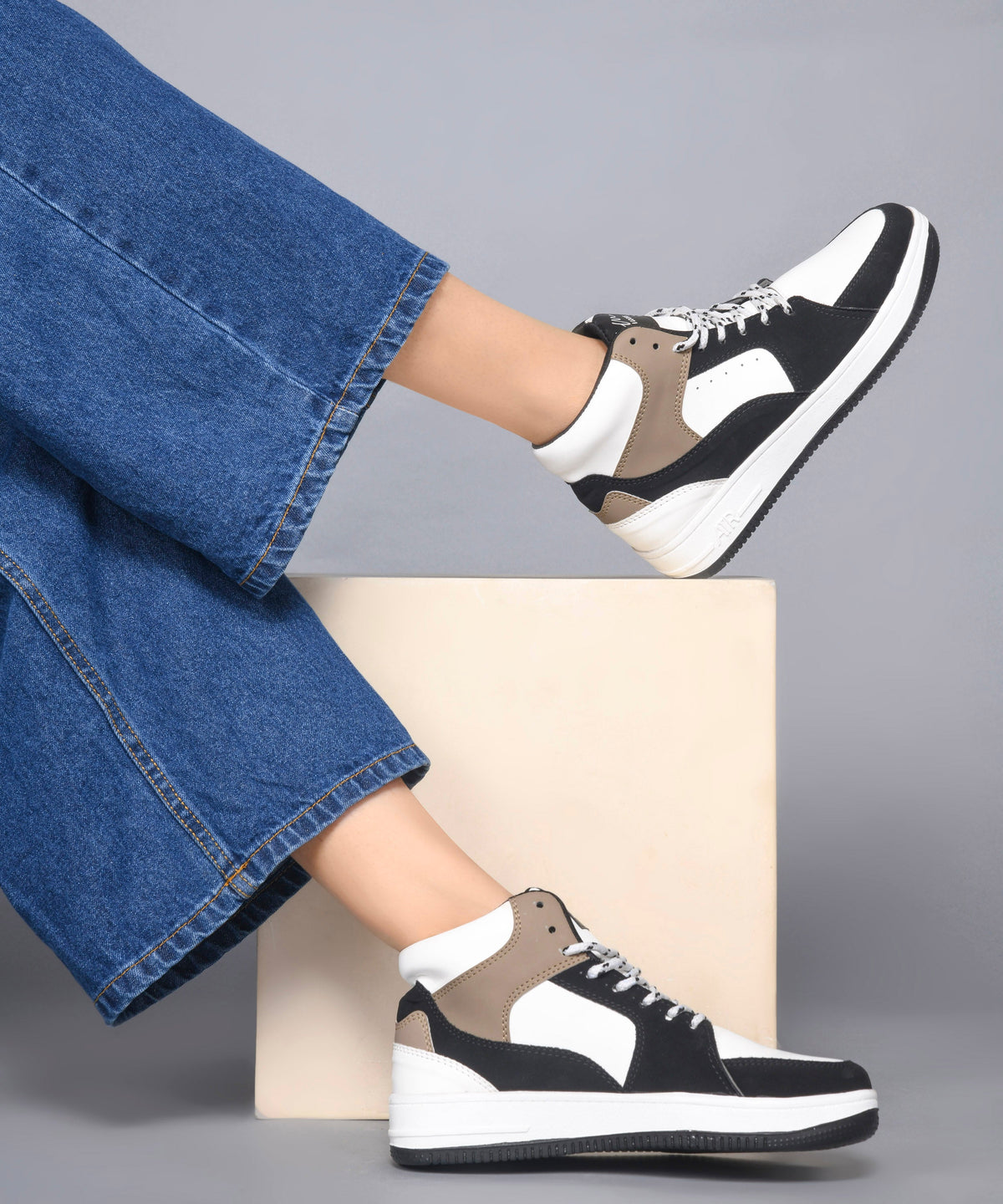 JM Looks High-Top Casual Lace-Up Sneakers