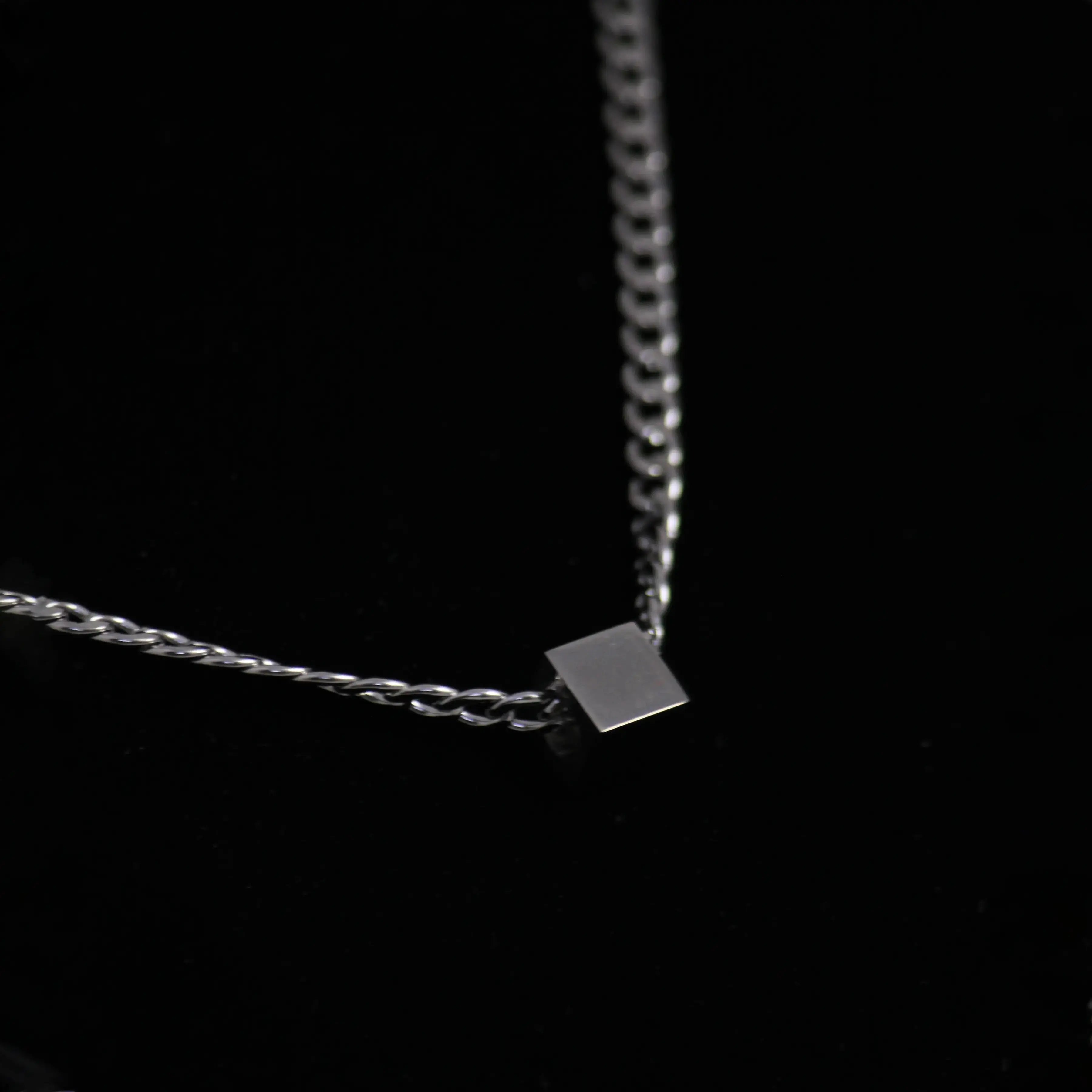 Salty Demeter Cubic Silver Metal Chain