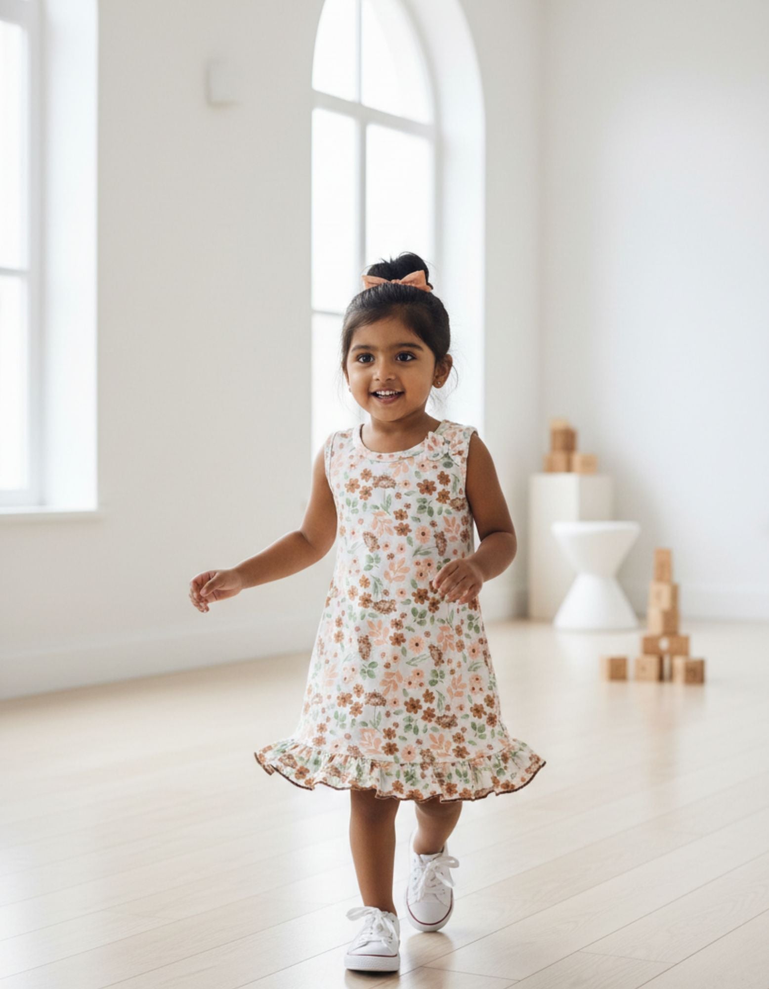 Urbanrac Earthy Floral Print Dress