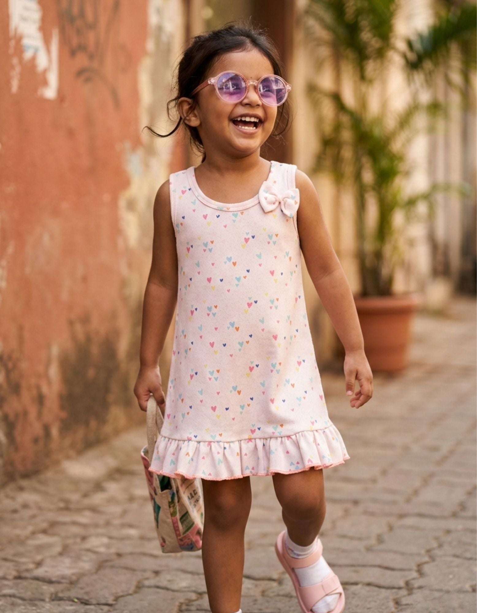 Urbanrac Heart Print Comfy Dress