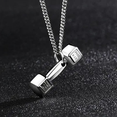 Salty Dumbbell Silver Chain