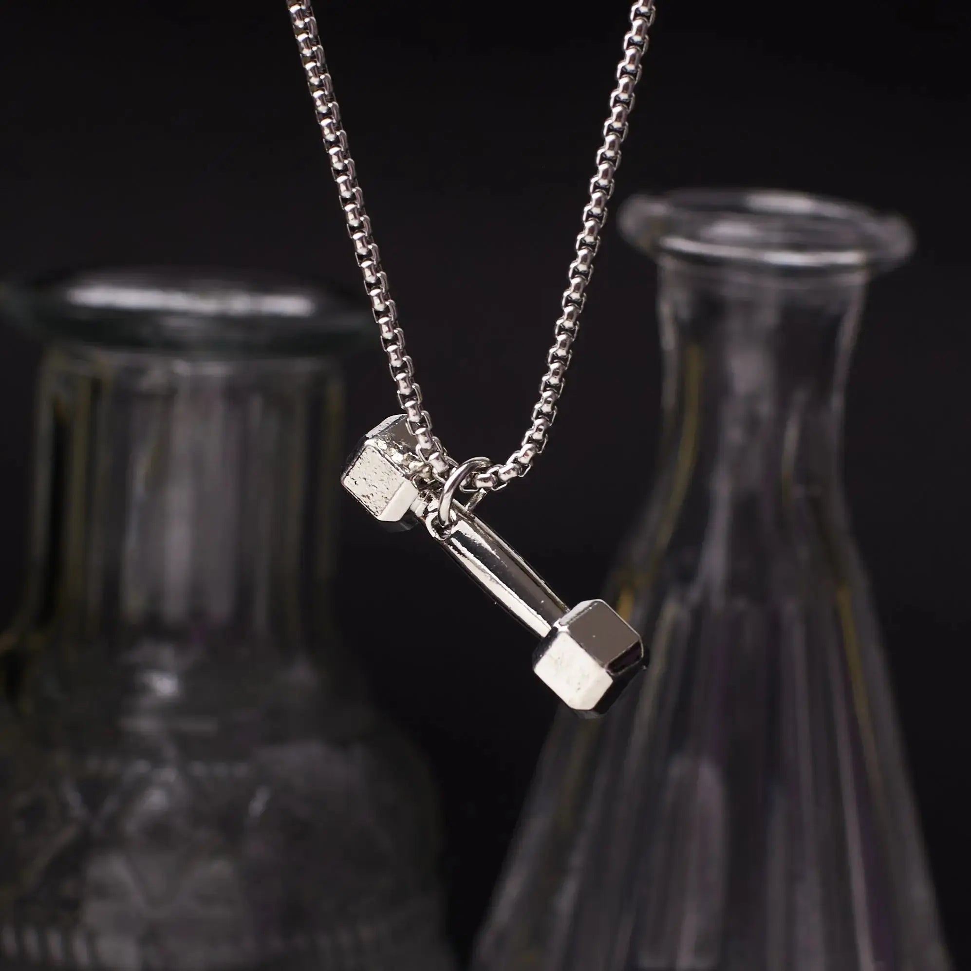 Salty Dumbbell Silver Chain