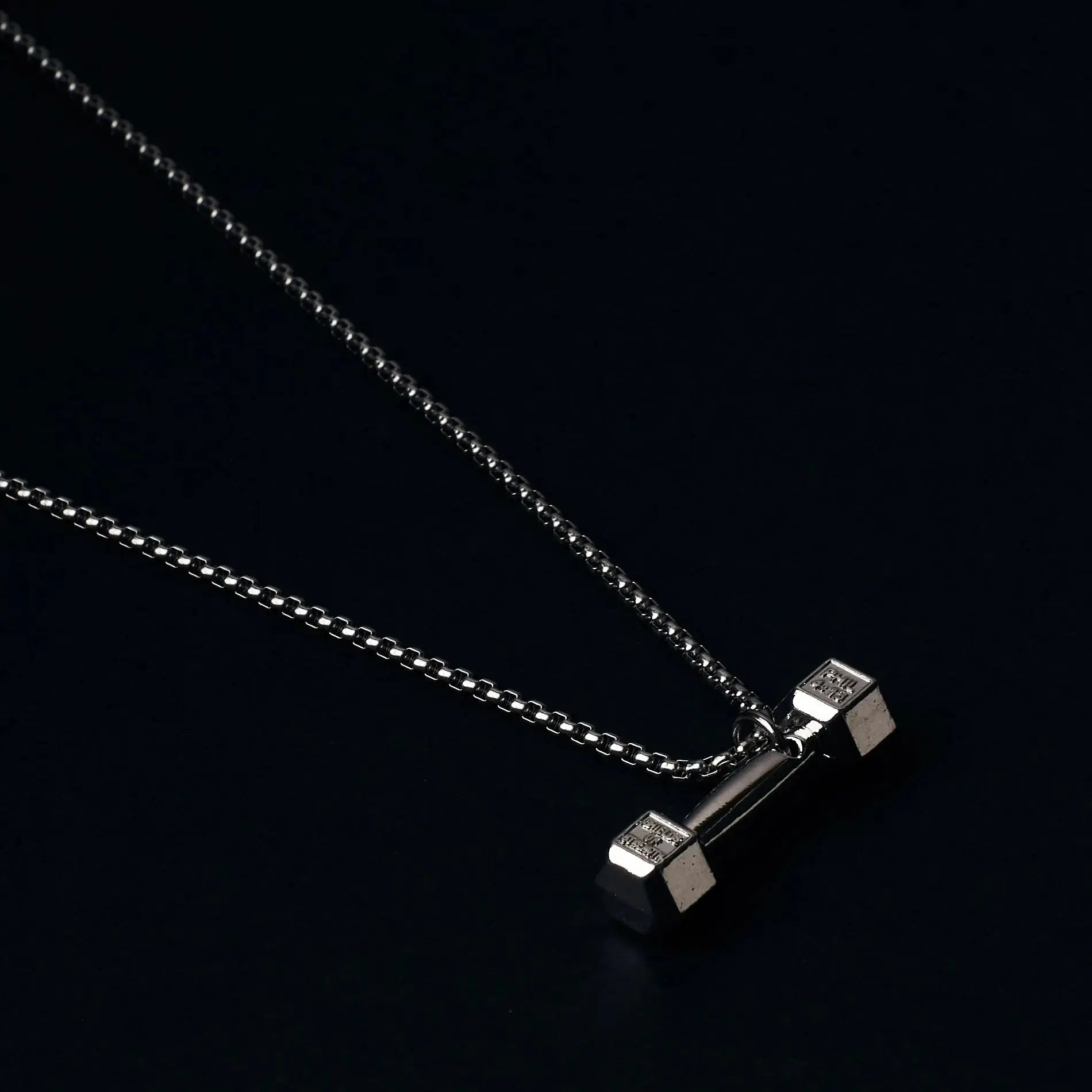 Salty Dumbbell Silver Chain