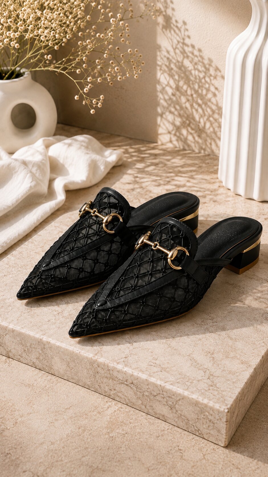 Sandal Stories Luxe Pointed Mules - 1 Inch Heel