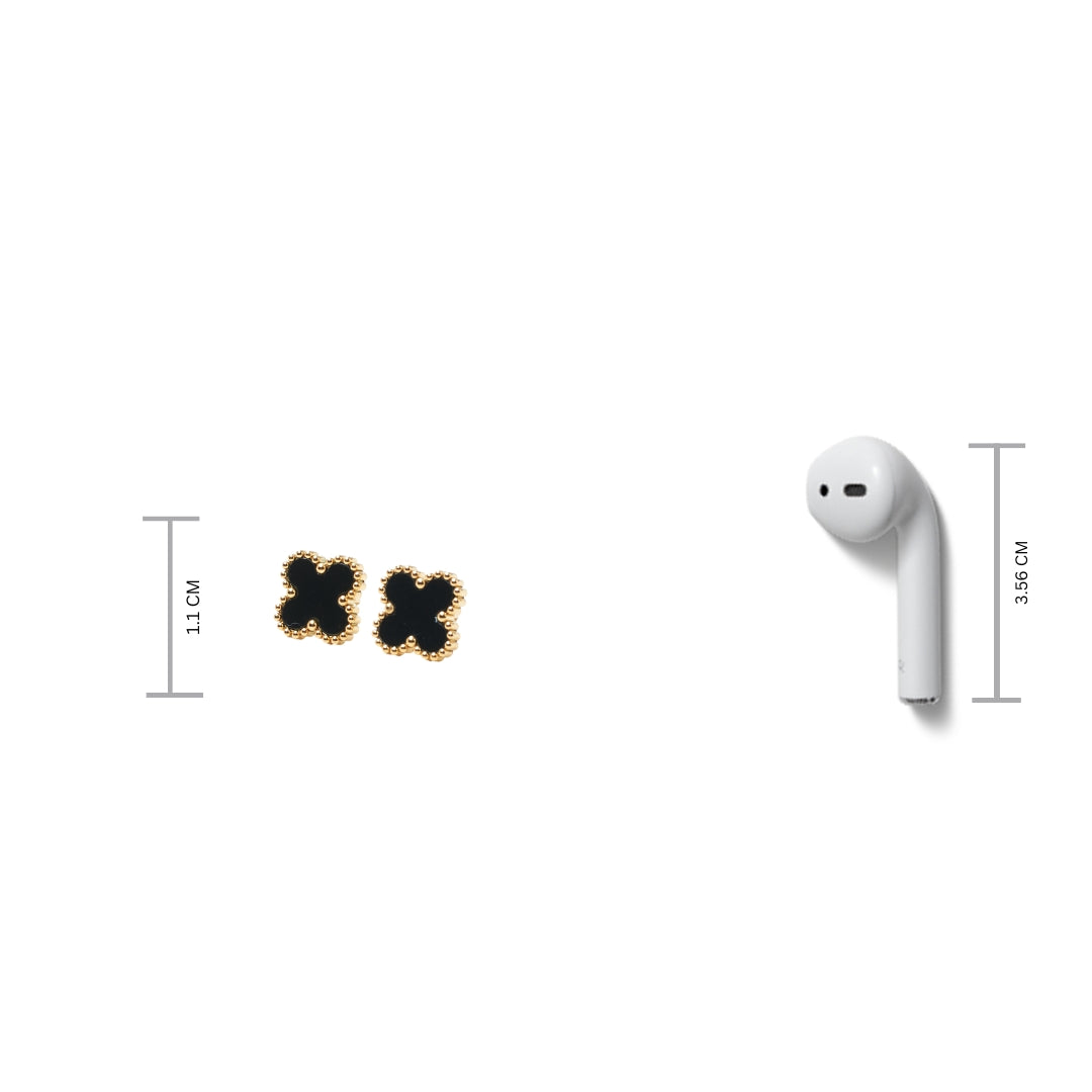 Salty Posh Night Clover Studs