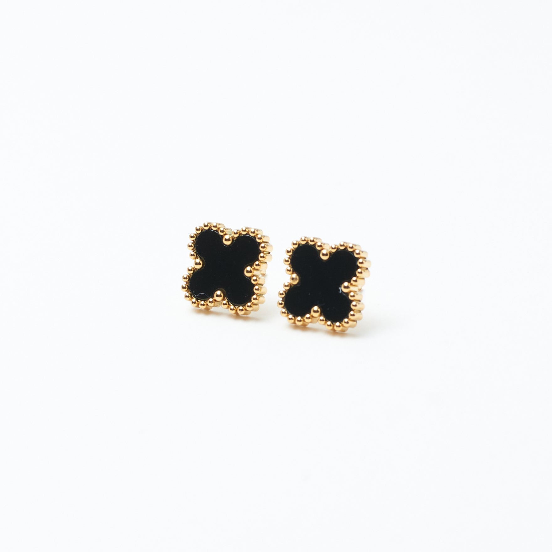 Salty Posh Night Clover Studs
