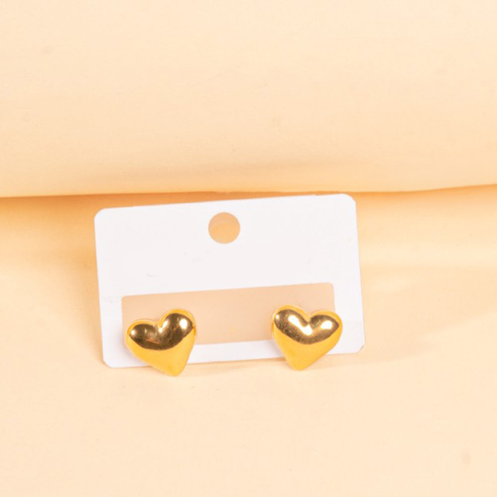 Salty Tender Heart Gold Earrings
