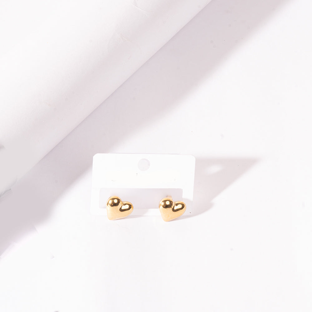 Salty Tender Heart Gold Earrings