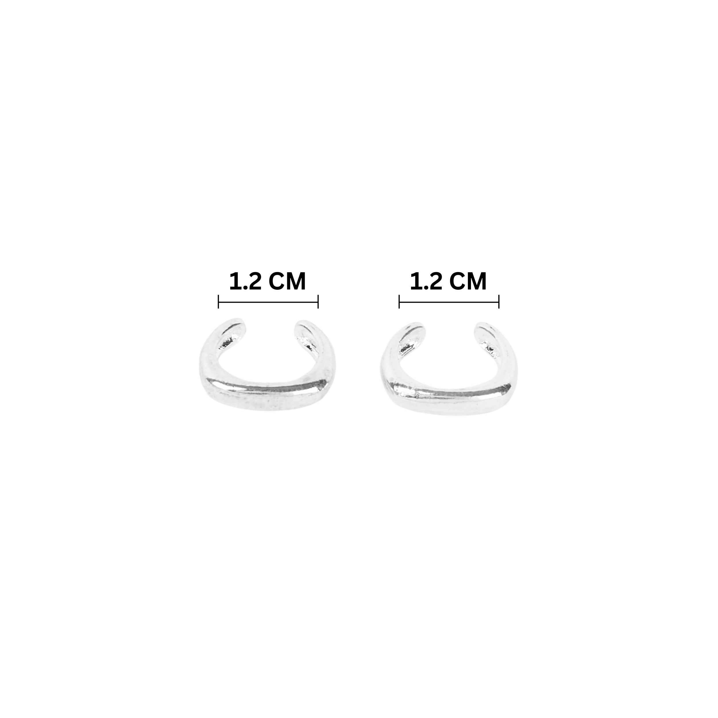 Salty Luminous Silver Cuff Statement Earrings
