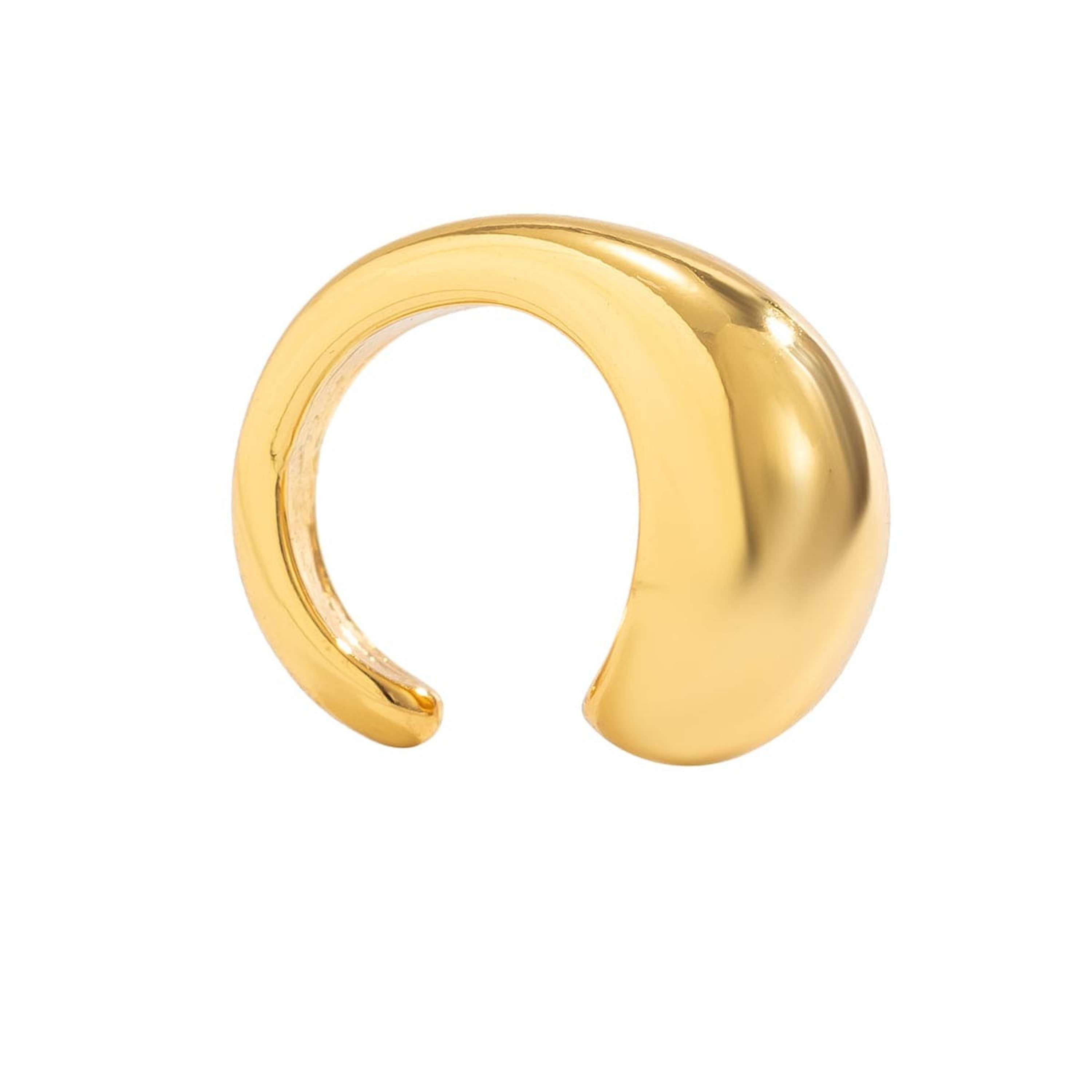 Salty Dazzling Round Gold Cuffs