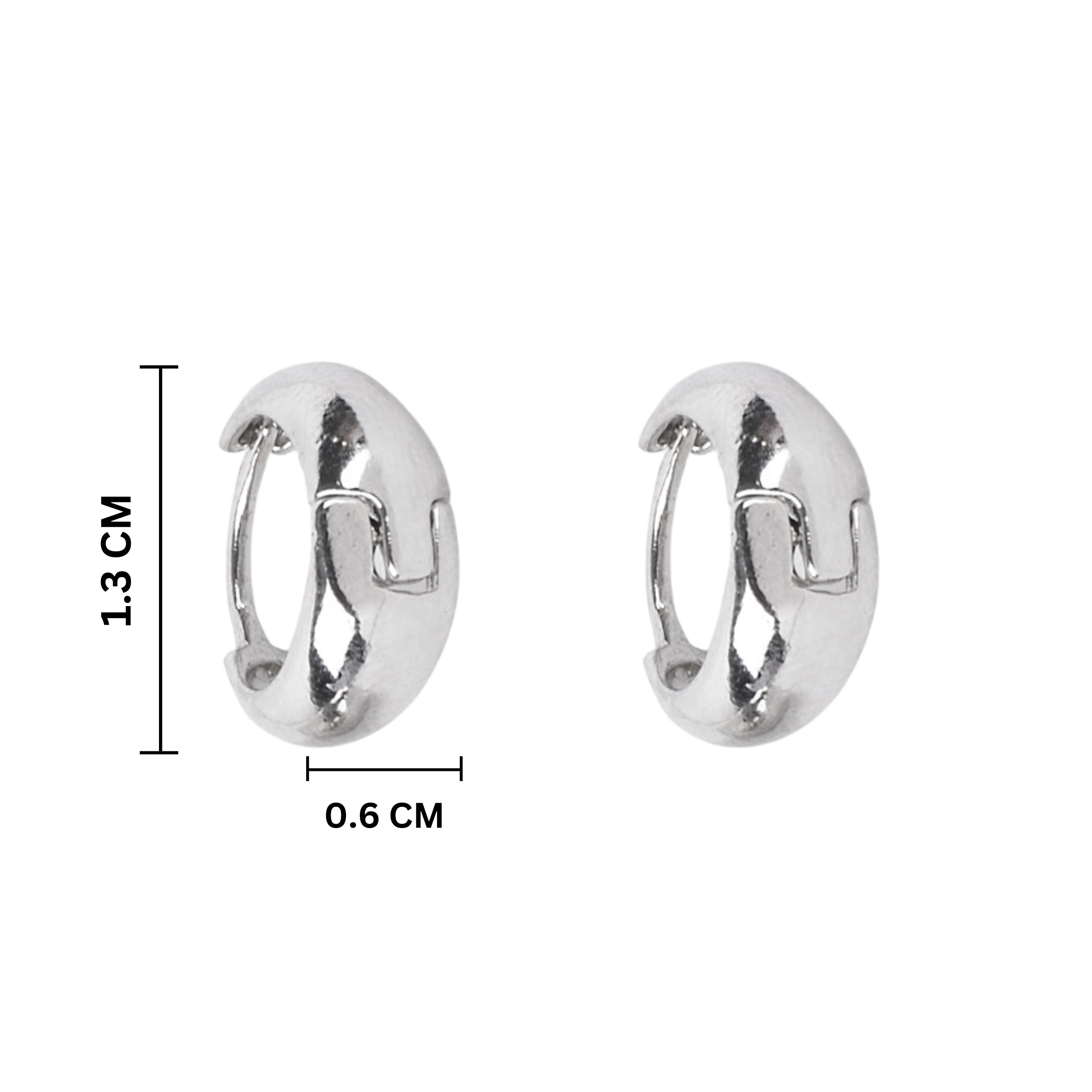 Salty Bold Silver Hoop Earrings