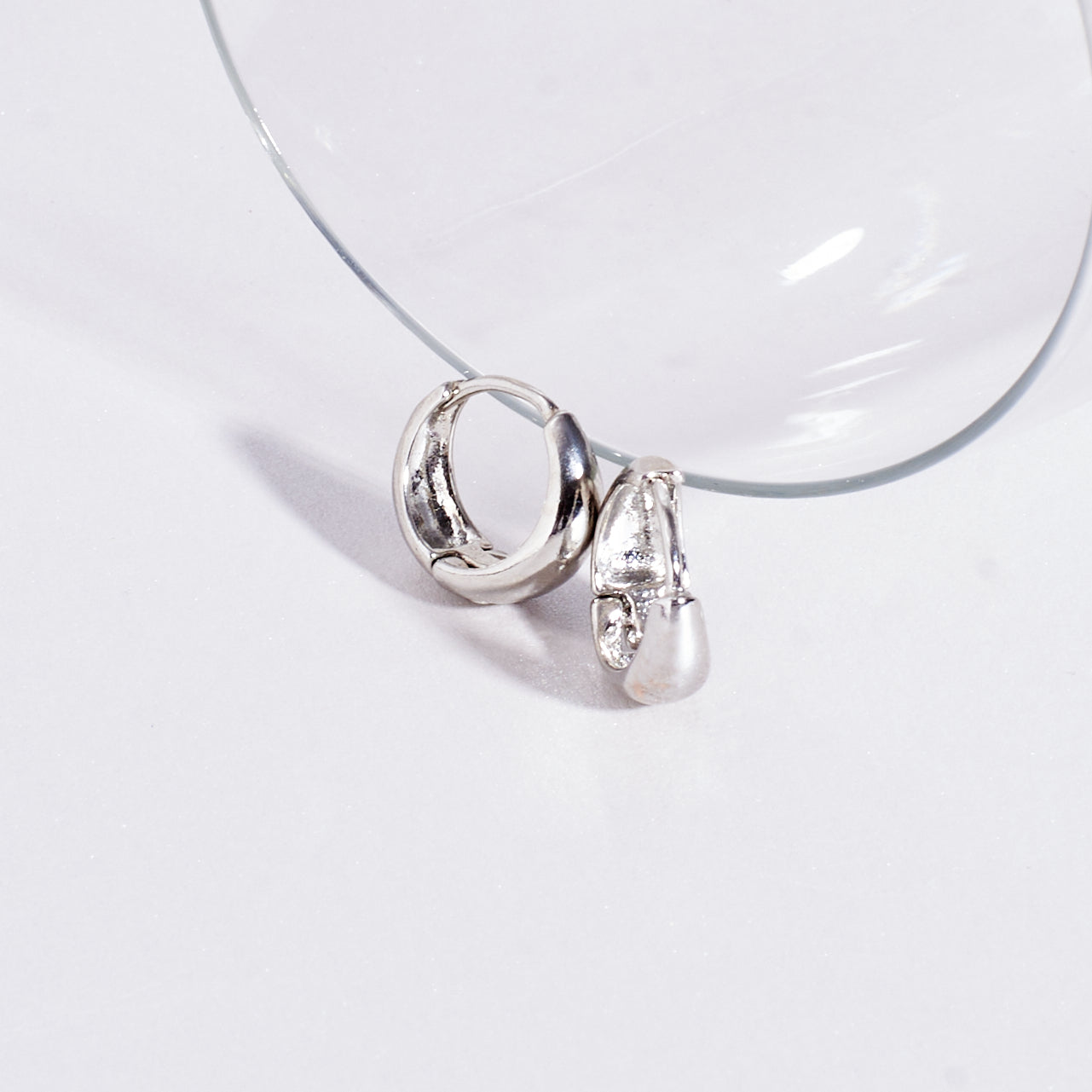 Salty Bold Silver Hoop Earrings