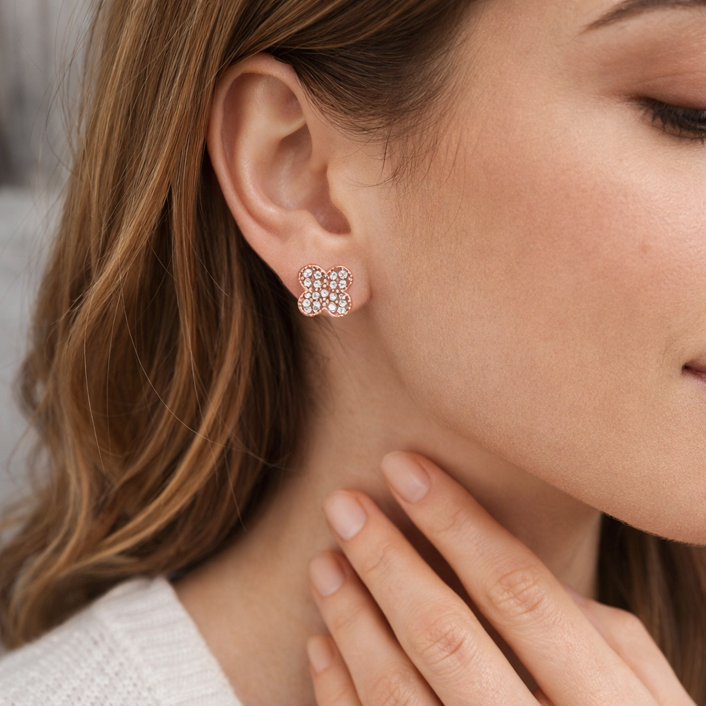 Salty Aurielle Clover Bloom Studs