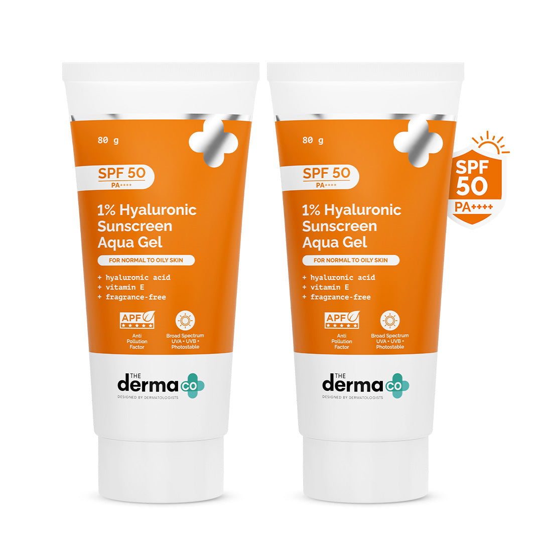 Derma Co 1% Hyaluronic Sunscreen Aqua Gel In Vivo Tested with SPF 50 & PA++++