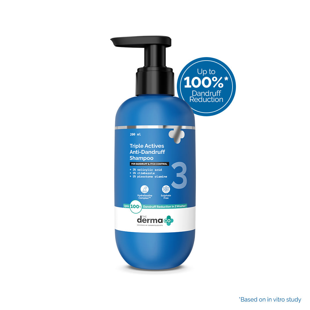 Derma Co Triple Actives Anti-Dandruff Shampoo