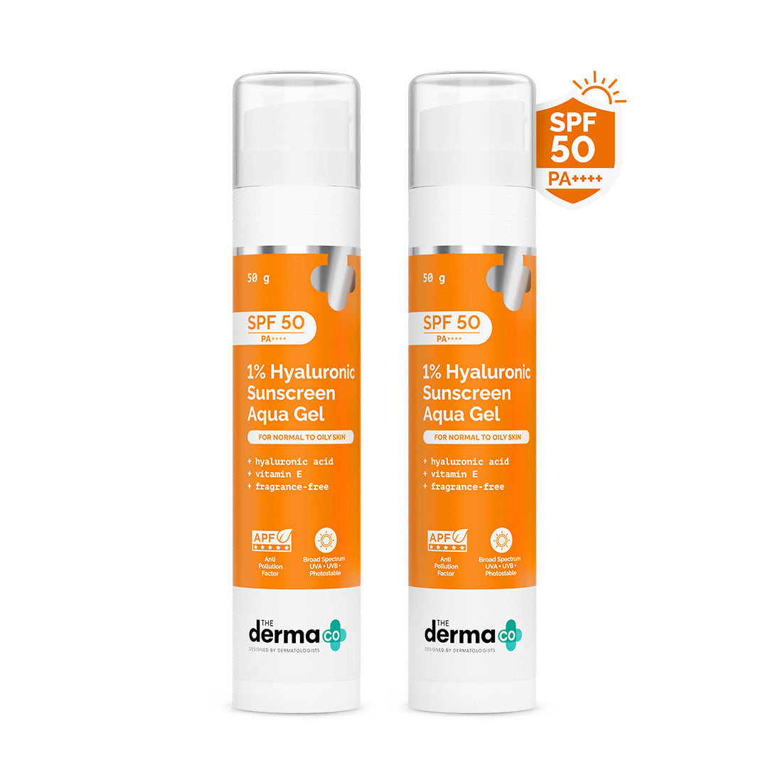Derma Co 1% Hyaluronic Sunscreen Aqua Gel In Vivo Tested with SPF 50 & PA++++