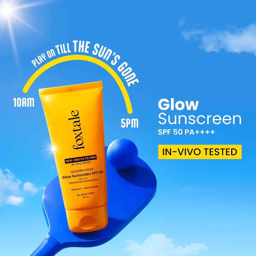 Foxtale Glow sunscreen SPF 50, In-Vivo Tested with PA++++ - 80ml