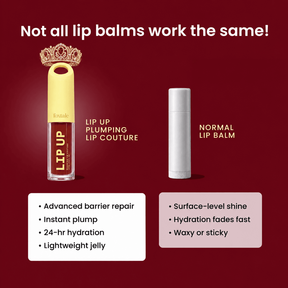 Foxtale Lip Up Plumping Lip Balm For Glazed Lips