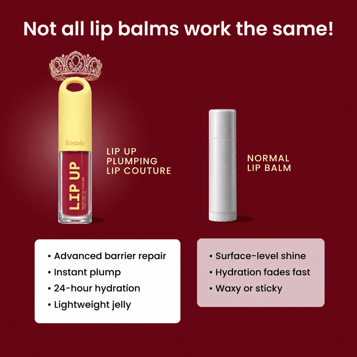 Foxtale Lip Up Plumping Lip Balm For Glazed Lips