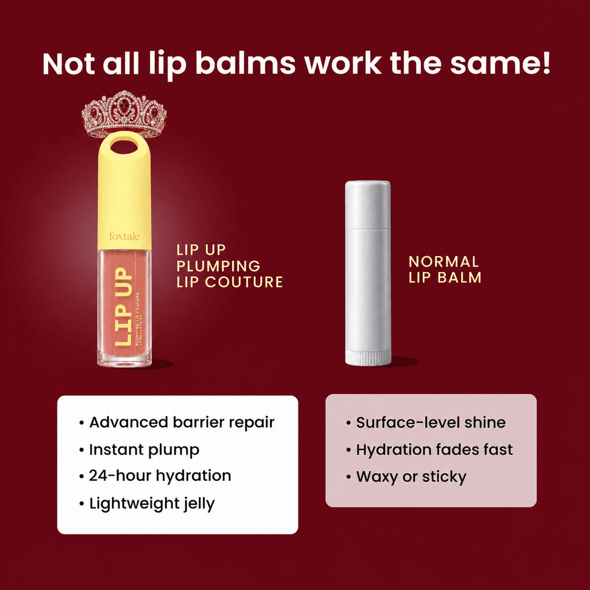 Foxtale Lip Up Plumping Lip Balm For Glazed Lips