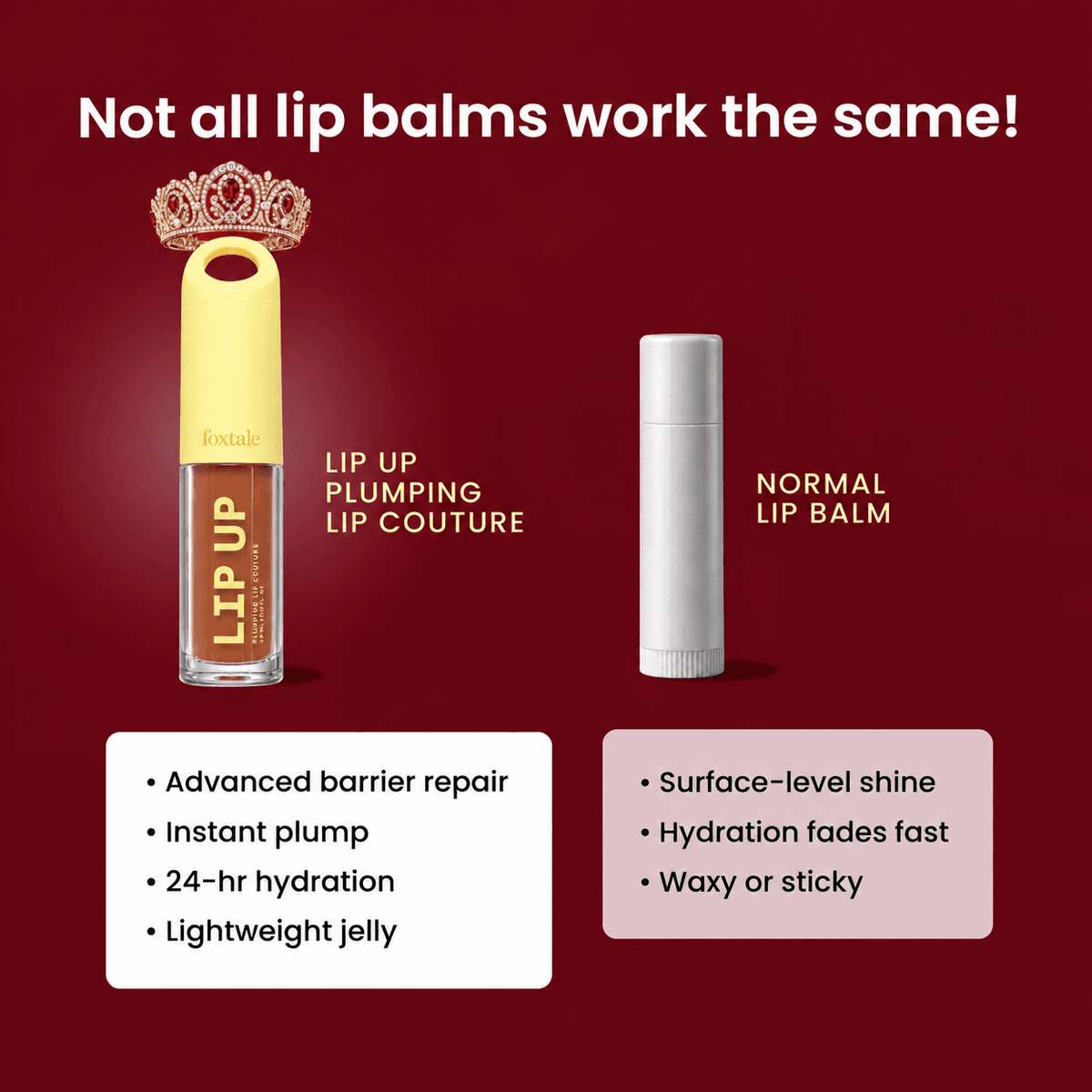 Foxtale Lip Up Plumping Lip Balm For Glazed Lips