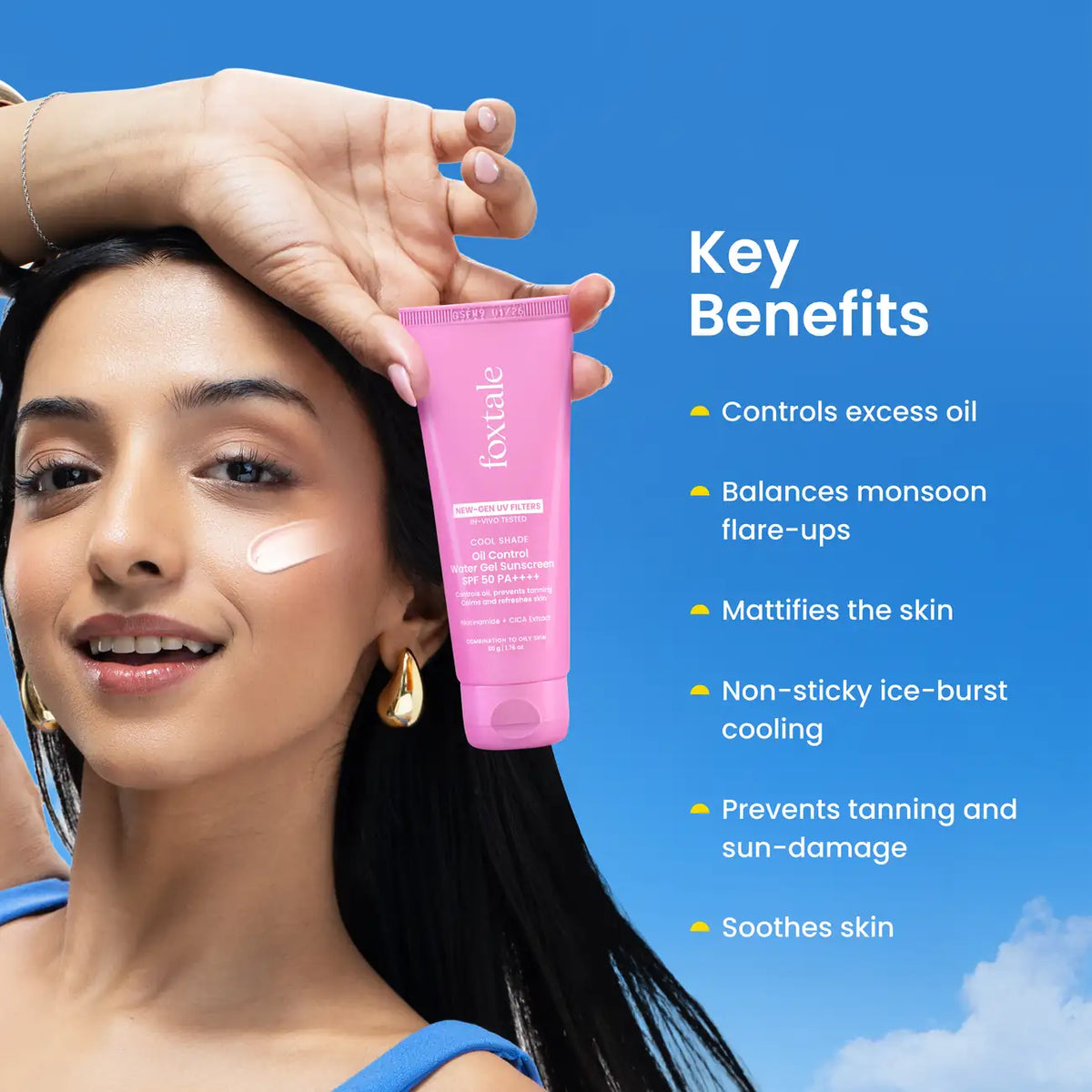 Foxtale Oil & Acne Control Face Wash + Aqua-Gel Matte Sunscreen SPF 50 (combo)