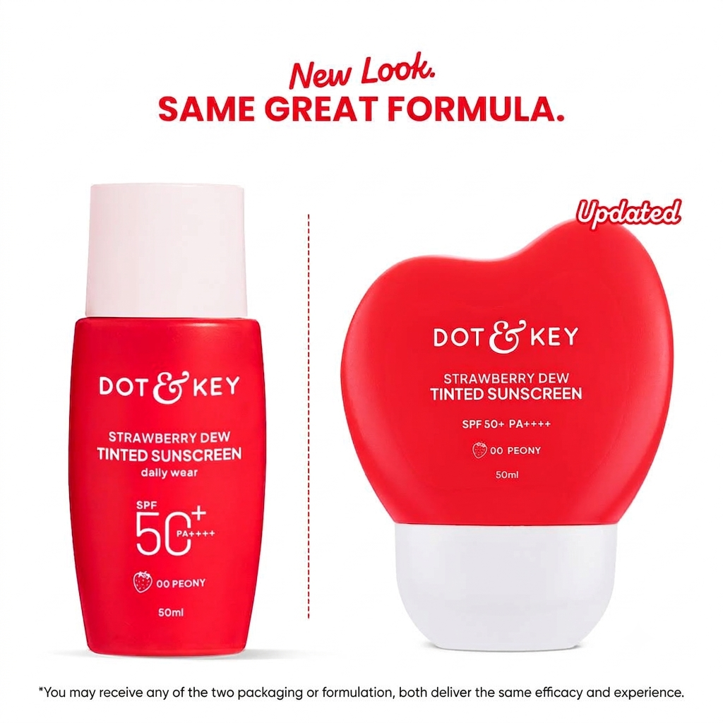 Dot & Key Strawberry Dew Tinted Sunscreen, In-Vivo Tested SPF 50+ PA++++