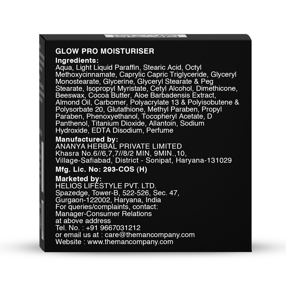 The Man Company Glow Pro Moisturiser - 50g