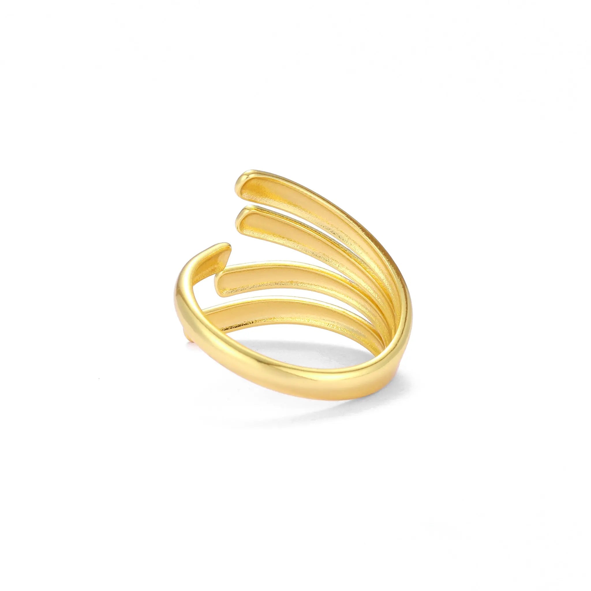 Salty Golden Cascade Statement Ring