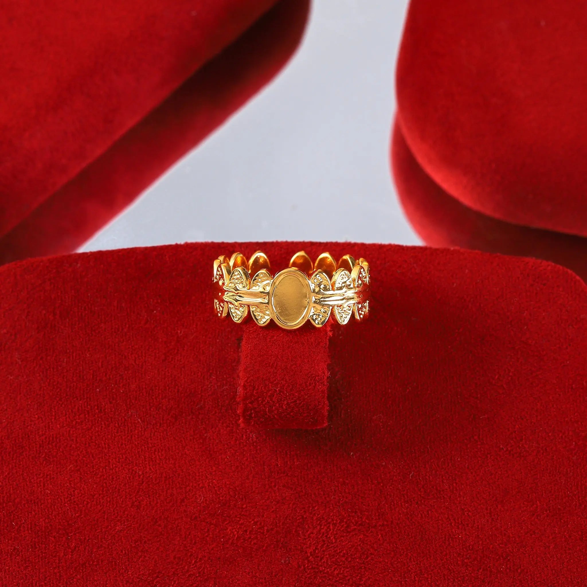 Salty Golden Coin Charm Ring