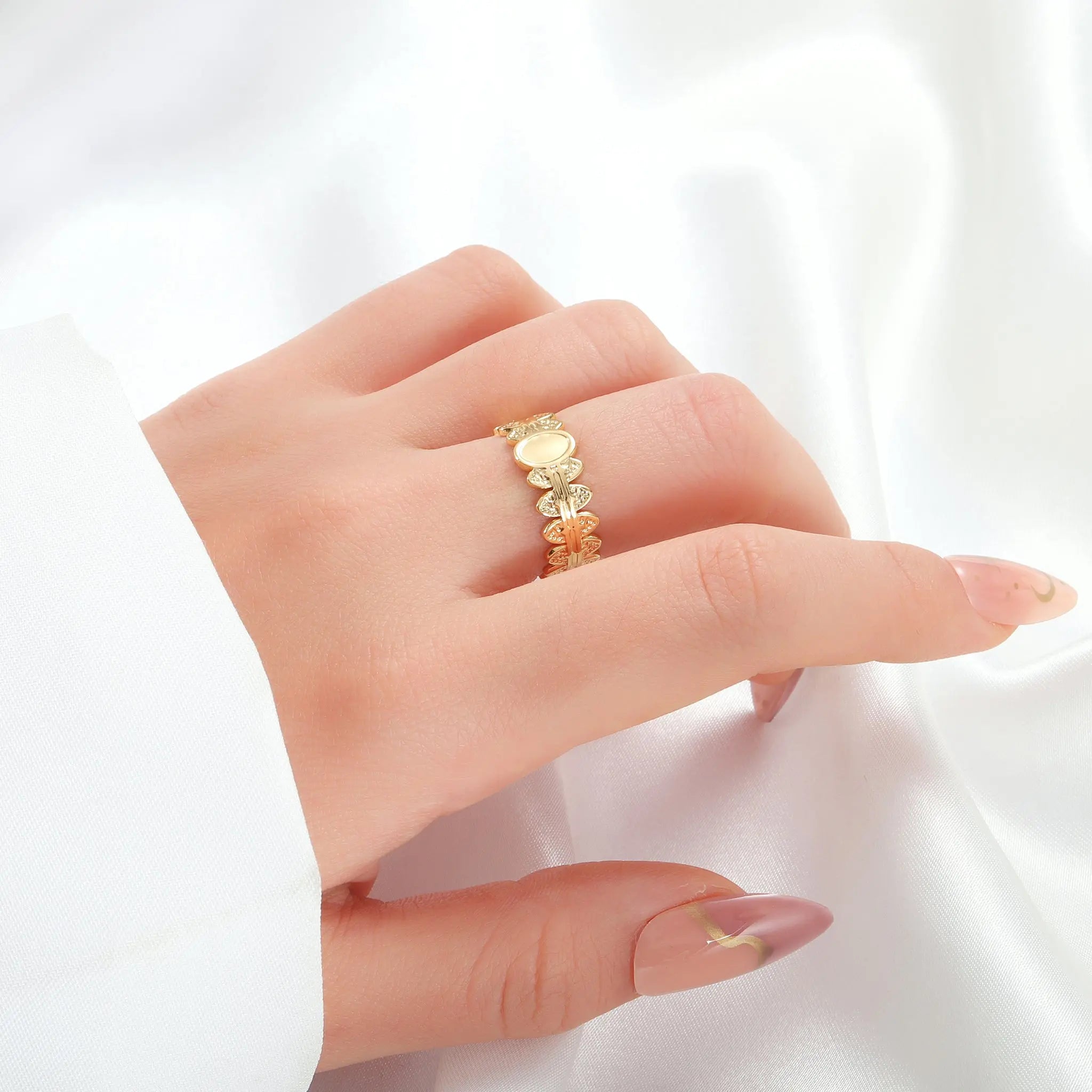 Salty Golden Coin Charm Ring