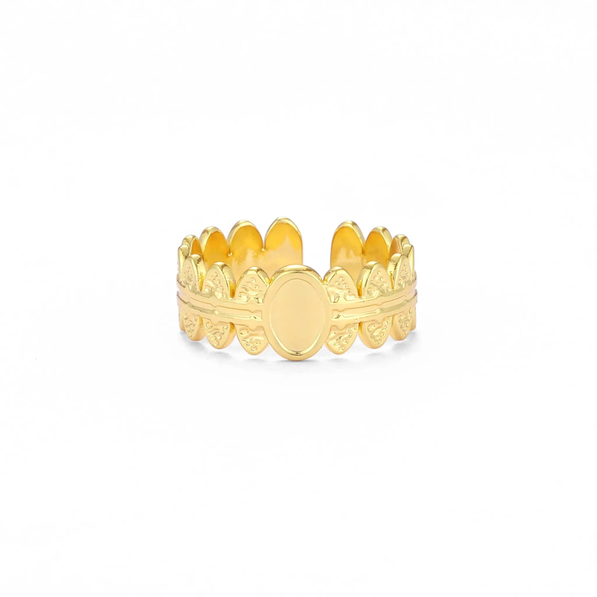 Salty Golden Coin Charm Ring
