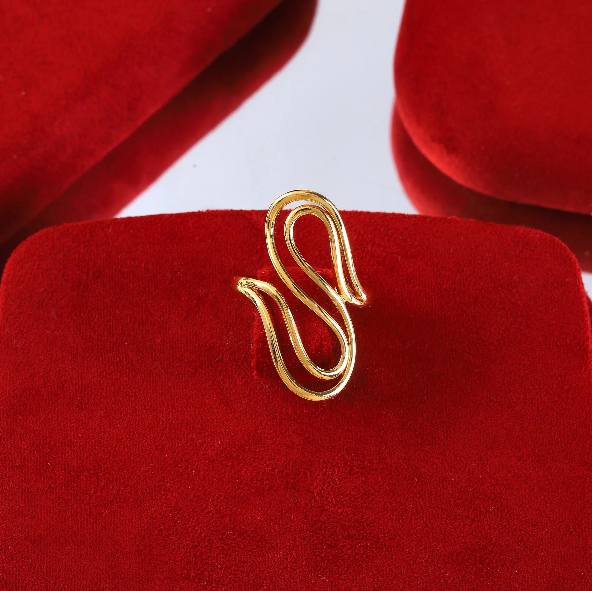 Salty Golden Wave Wrap Ring