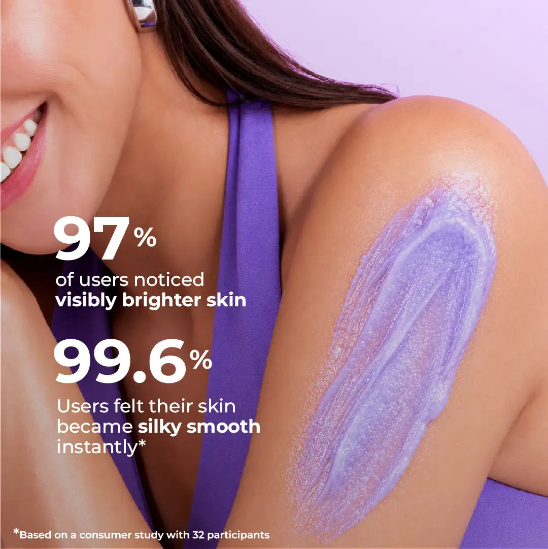 Foxtale Hula Hoop Foaming Exfoliating Body Polish - 75g + Hula Hoop 2% Salicylic Acid Exfoliating Body Wash Combo