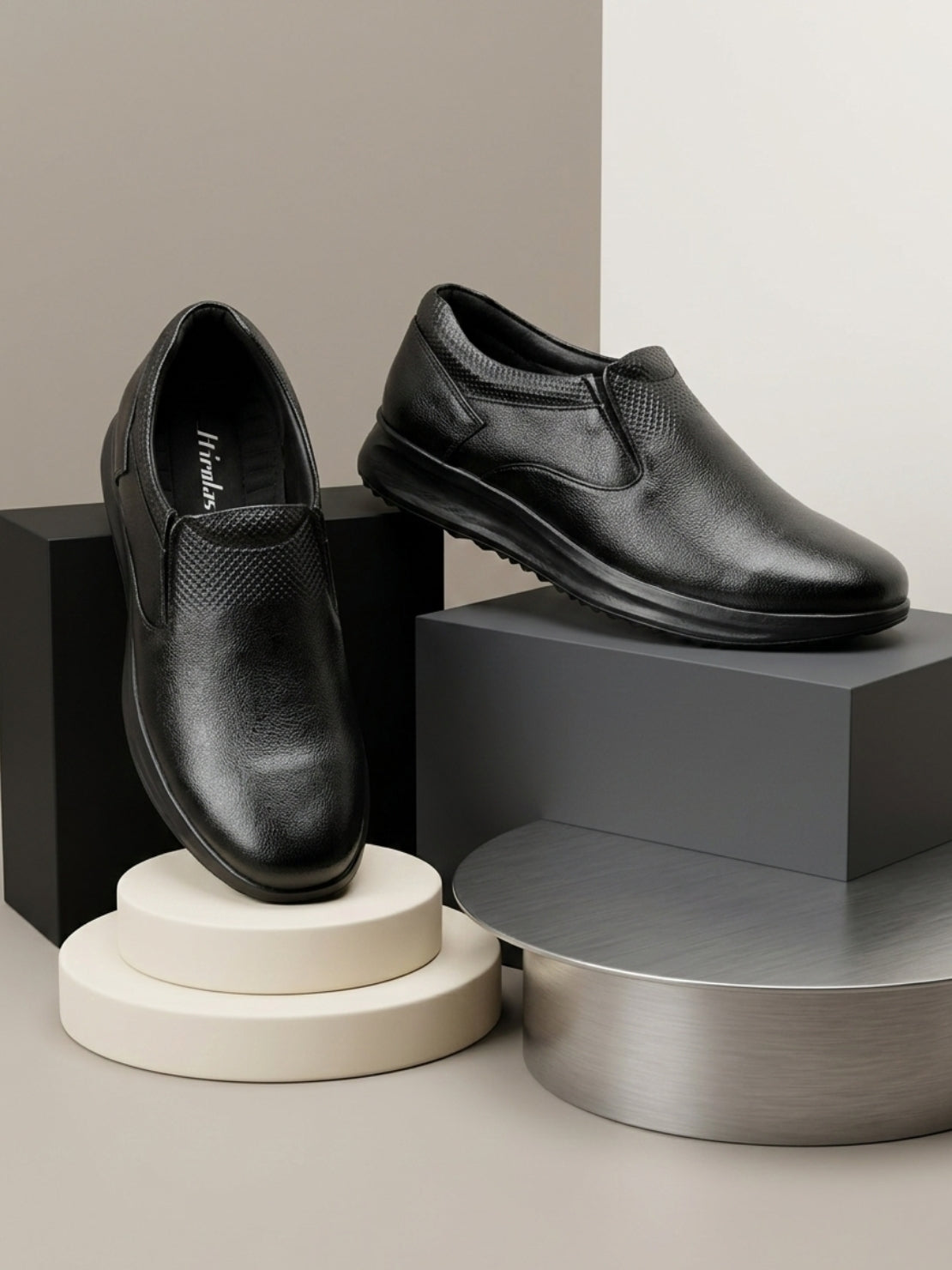 Hirolas Men's FeatherWalk Lightweight Semi Formal Slip-On Shoes