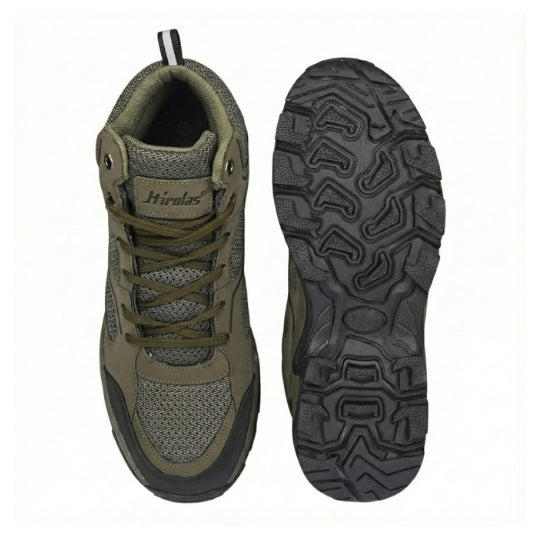 Hirolas Men's Outdoor Walking & Trekking Ankle Shoes - Olive