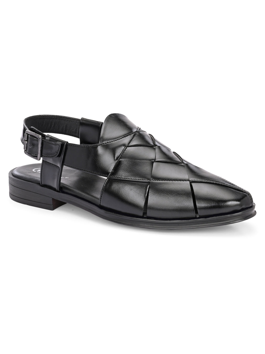 Hirolas Men's Peshawari Shoe Style Vegan Leather Roman Ethnic Sandal