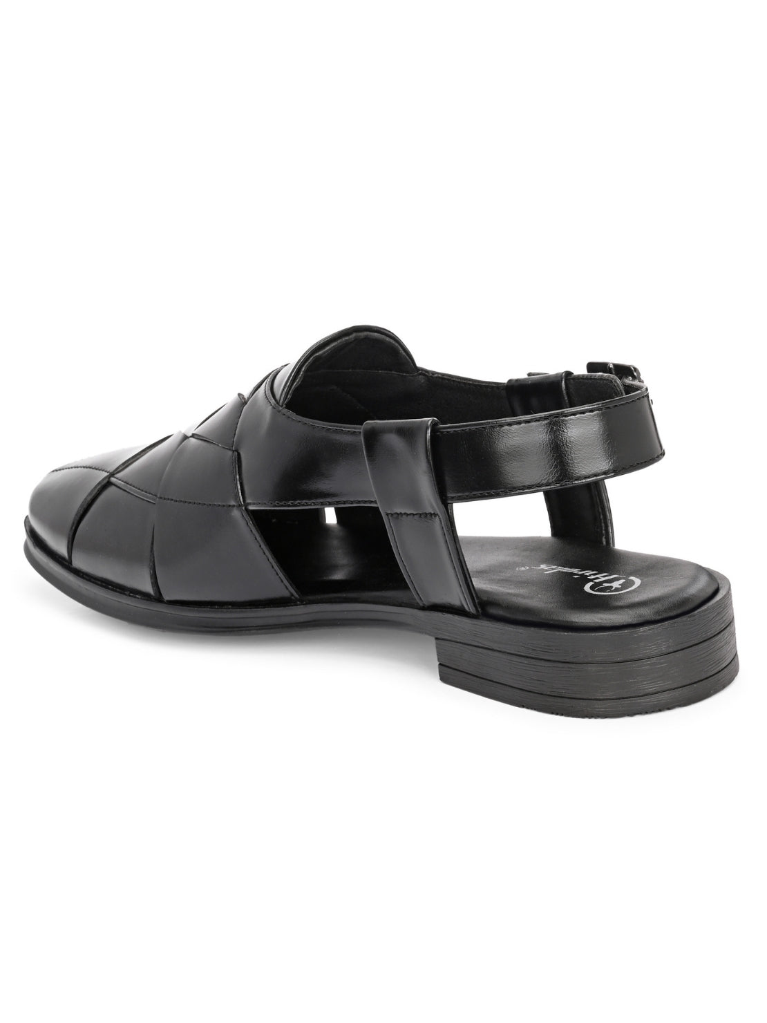 Hirolas Men's Peshawari Shoe Style Vegan Leather Roman Ethnic Sandal