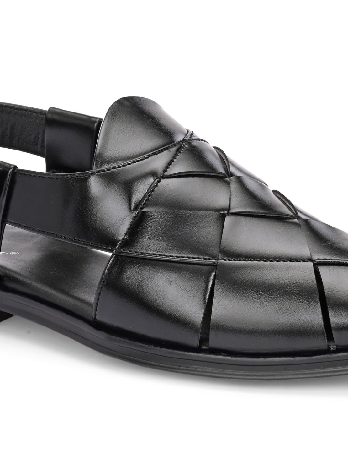 Hirolas Men's Peshawari Shoe Style Vegan Leather Roman Ethnic Sandal