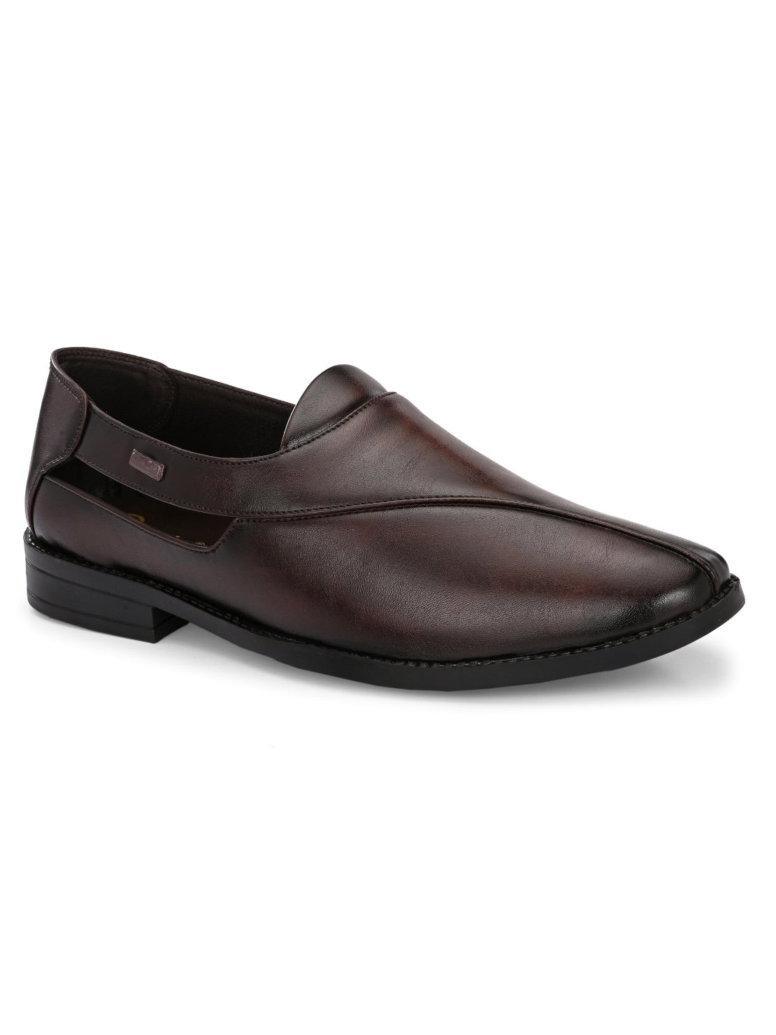Hirolas Men's Peshawari Shoe Style Vegan Leather Roman Ethnic Sandal