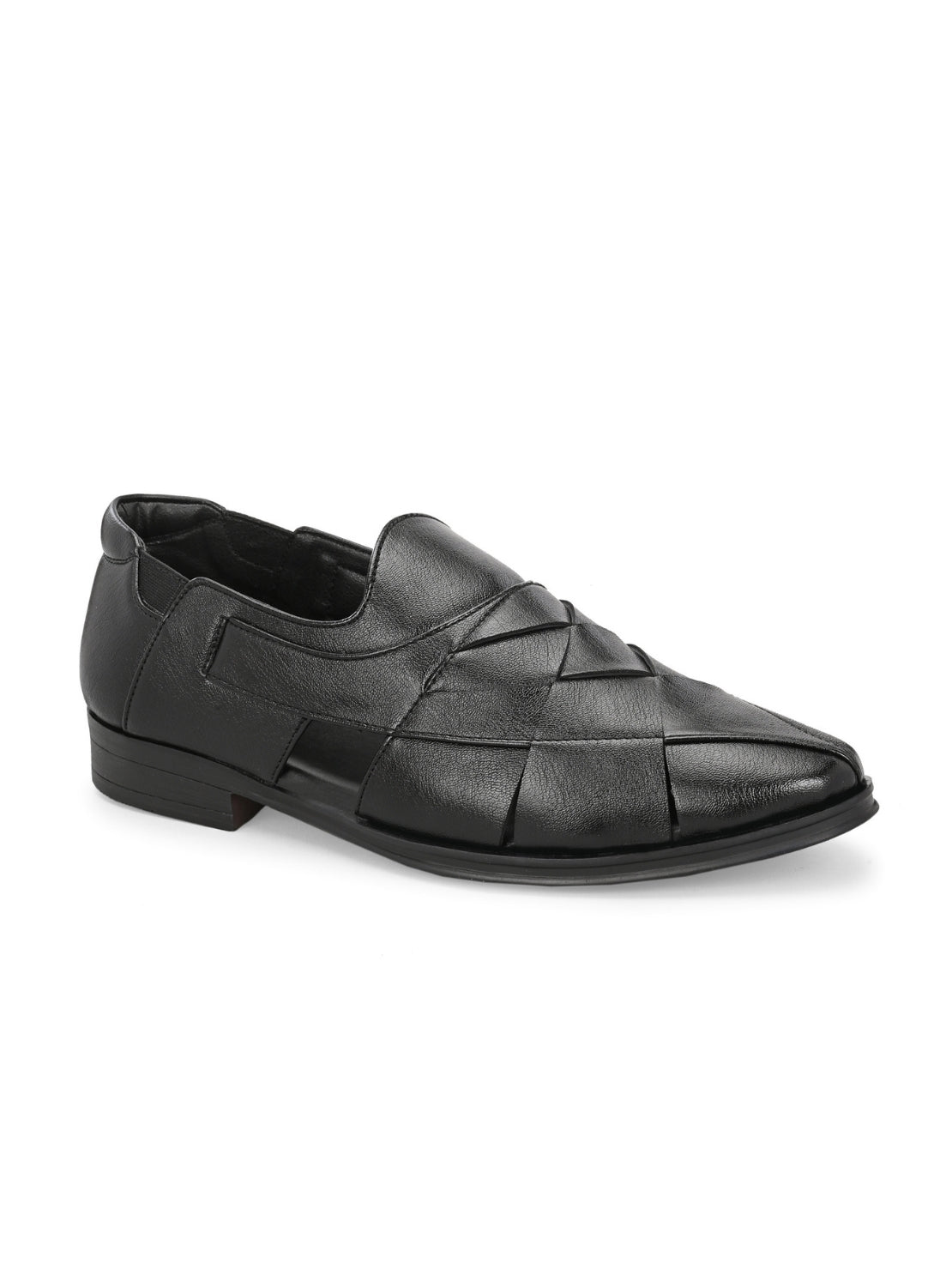 Hirolas Men's Peshawari Shoe Style Vegan Leather Roman Ethnic Sandal