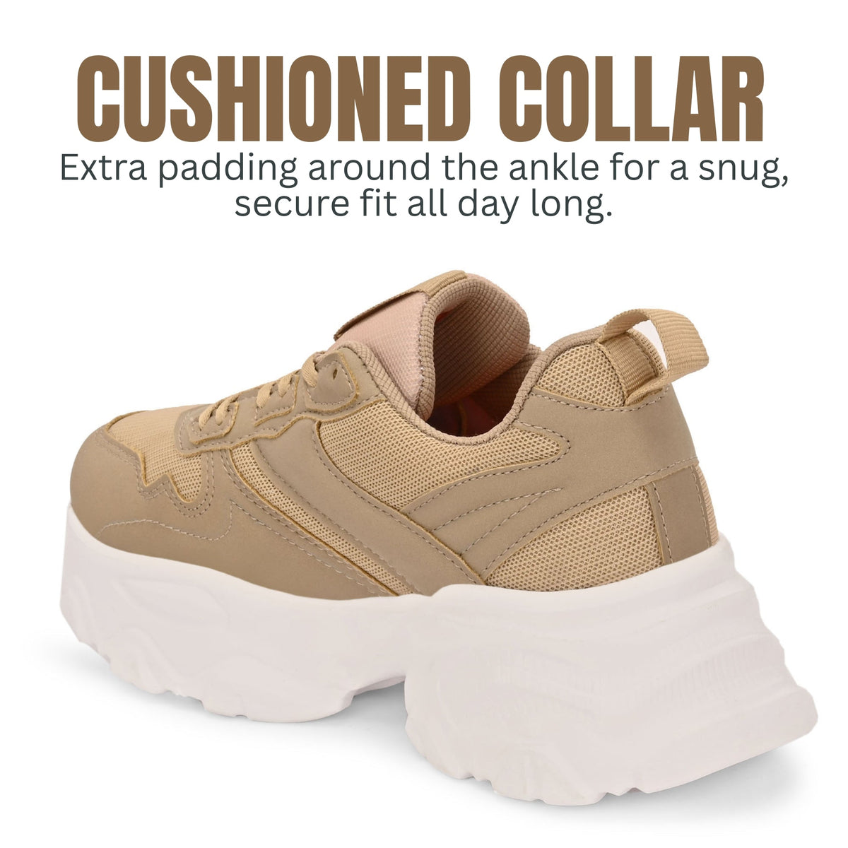 Hirolas Chunky Mesh & Synthetic Sports Shoes for women