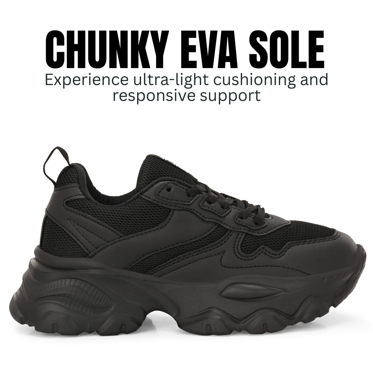 Hirolas Chunky Mesh & Synthetic Sports Shoes for women