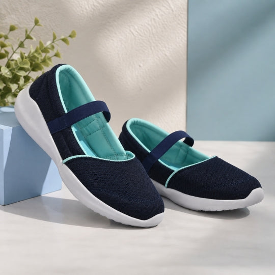 Hirolas Women Walking Sports Shoes Without Laces Ballerina Flats