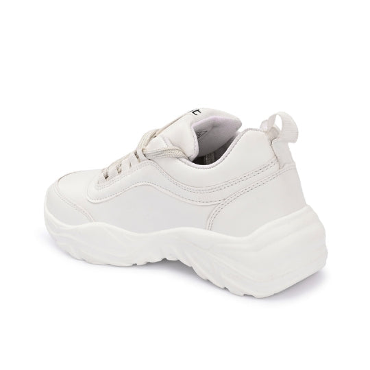 Hirolas Lightweight Chunky Sports Shoes for women - White