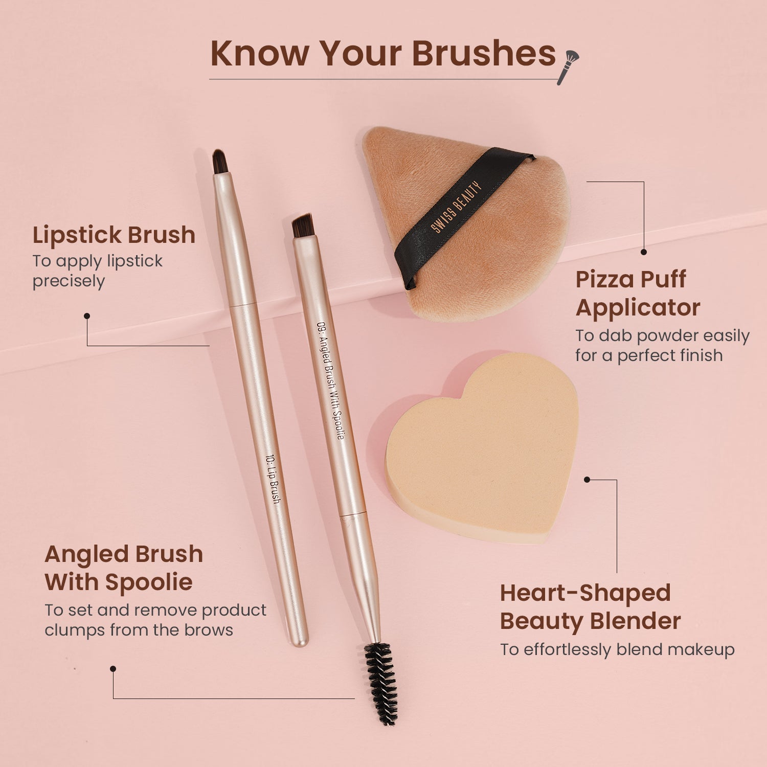 Swiss Beauty Heartistry Brush Set