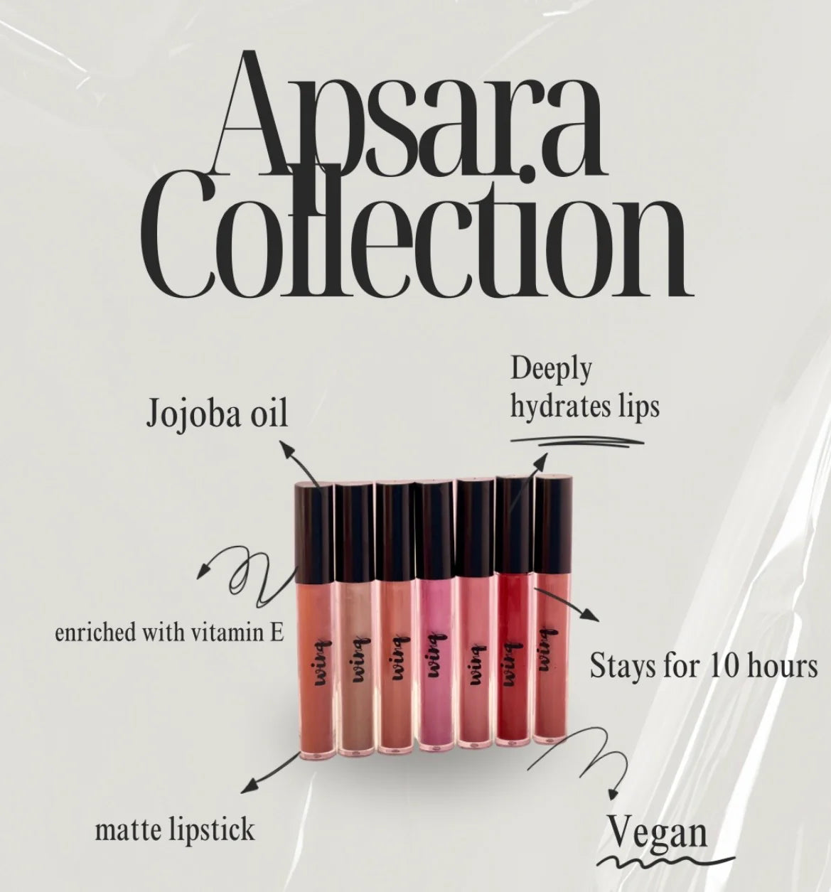 Winq Cosmetics Lipsticks & Blush Combo (10 pc combo) + Free Gifts