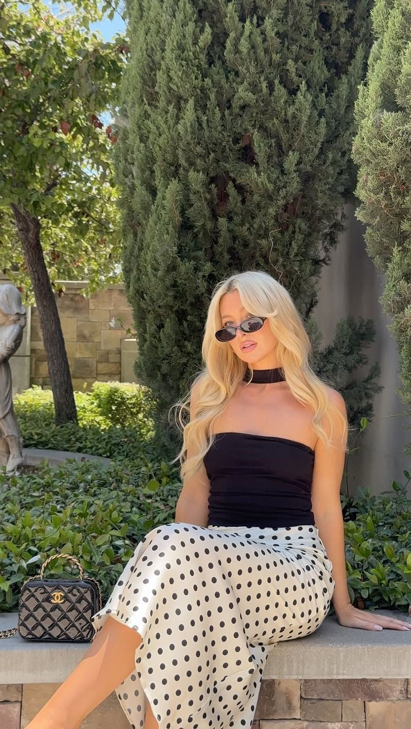 Studio OJS Polka Dot Skirt - Off White