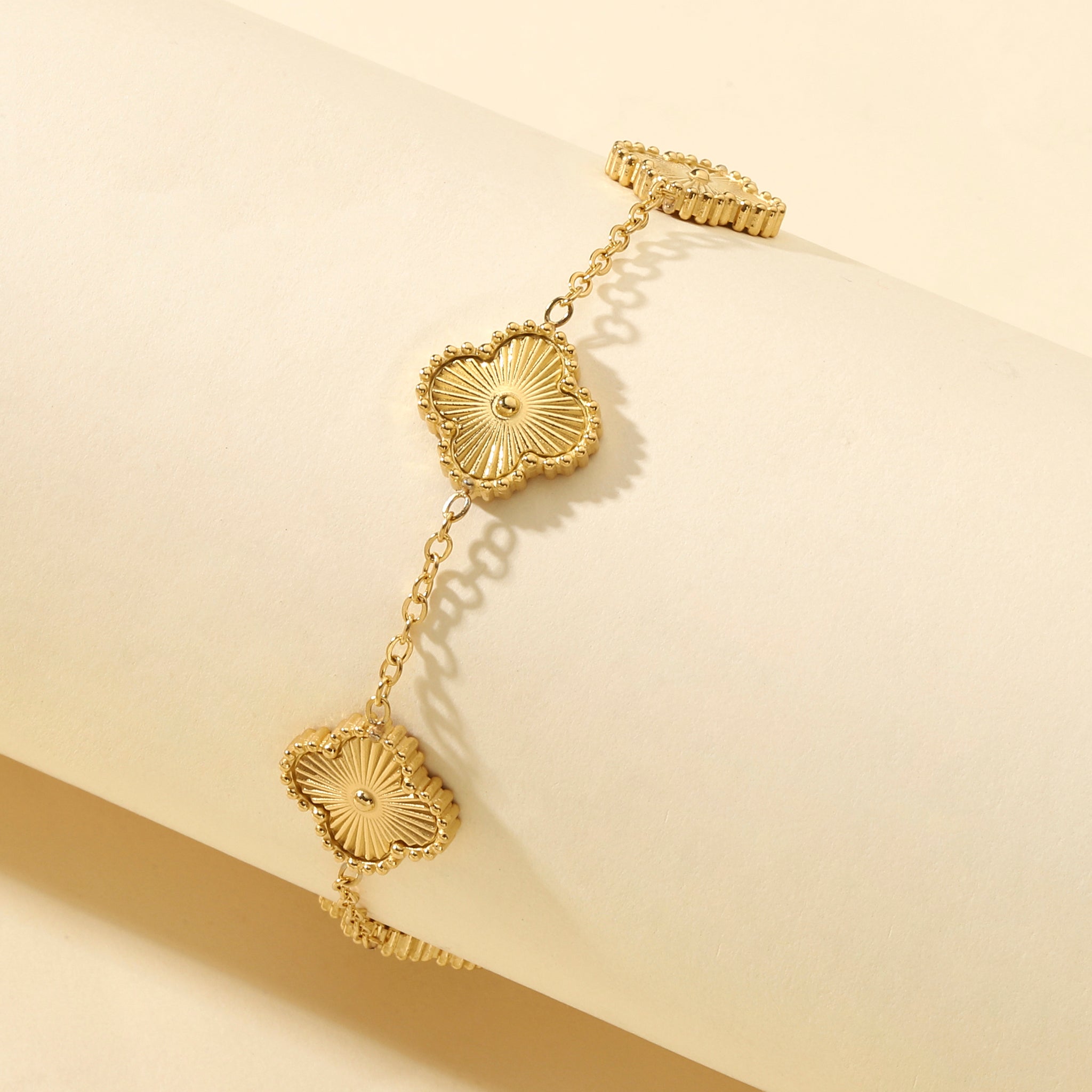 Salty Golden Luck Leaflet Bracelet
