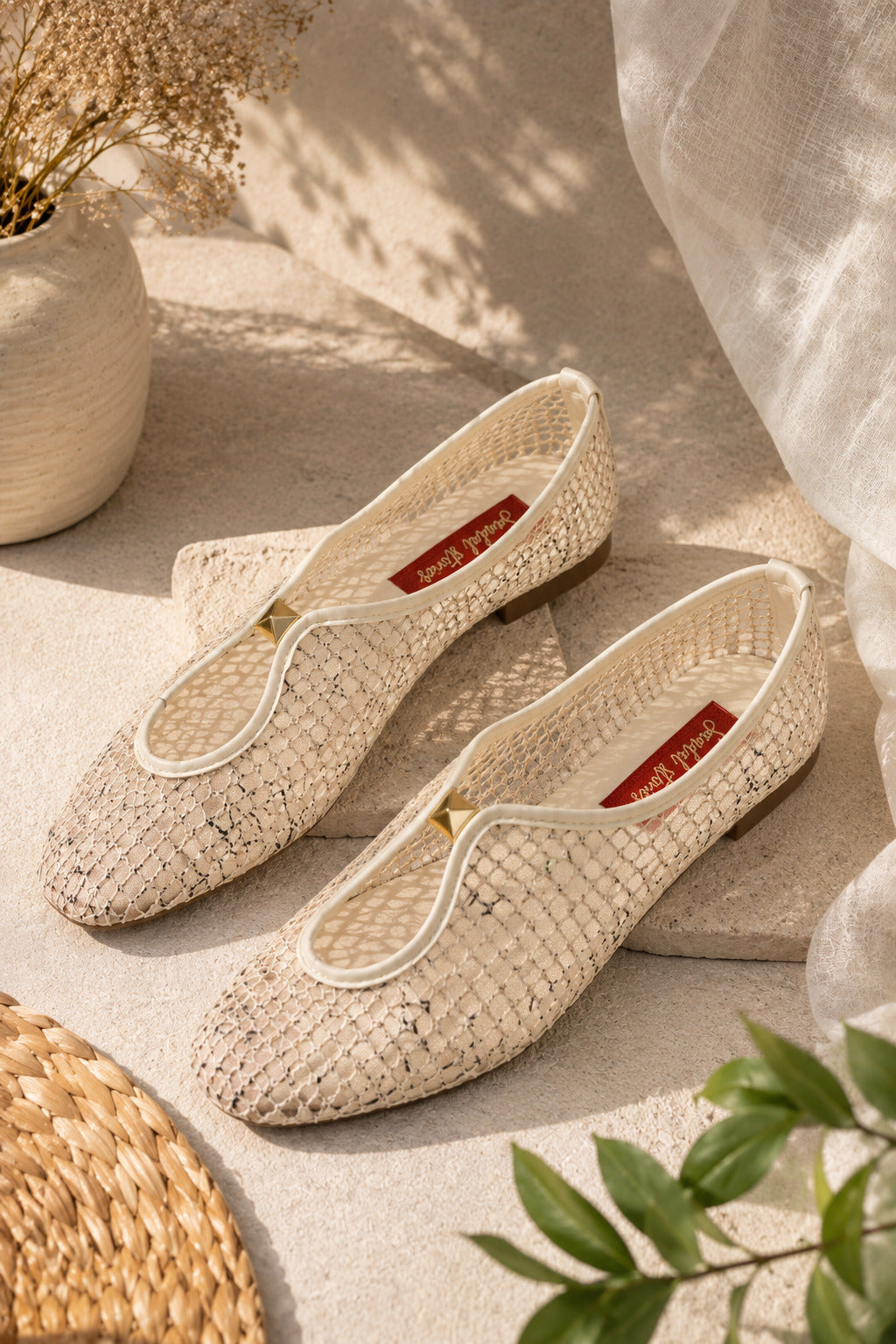 Sandal Stories Ivory Lace Grace Mary Jane Ballerinas